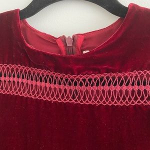 Red Velvet Long Sleeves Dress